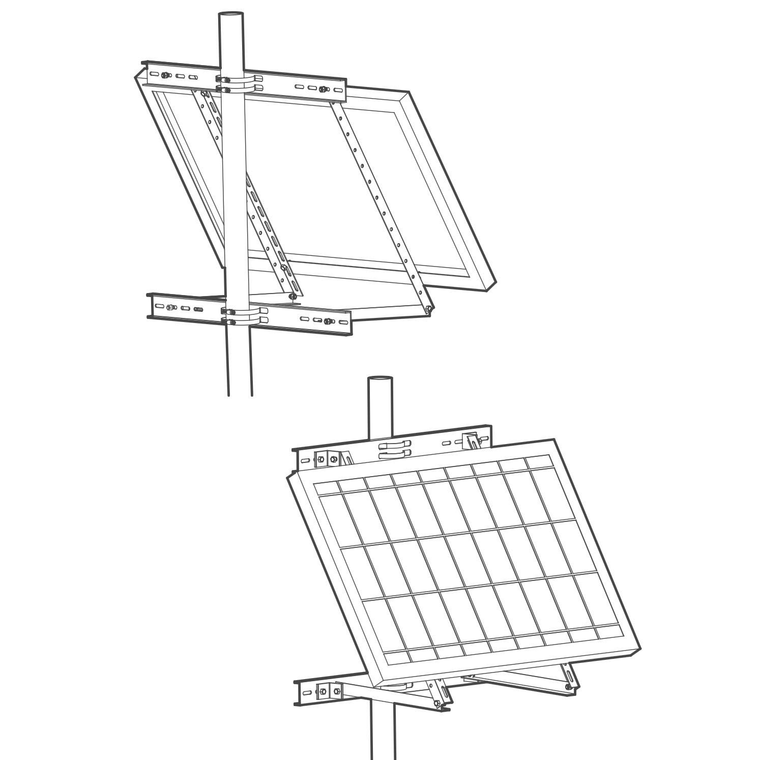 enjoy solar Solarmodul-Halterung Aluminium Halterung für Solarpanel geeignet für alle Modulbreite, (inkl. Schrauben und Muttern, Einfache ALU- Handhabung, geeig – Bild 5 von 5