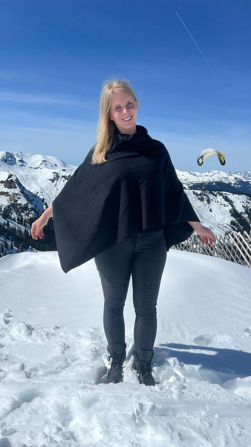 BURI Poncho Damen Poncho Schal Cashmere Fleece Cape Cardigan Frauen Warme S günstig online kaufen