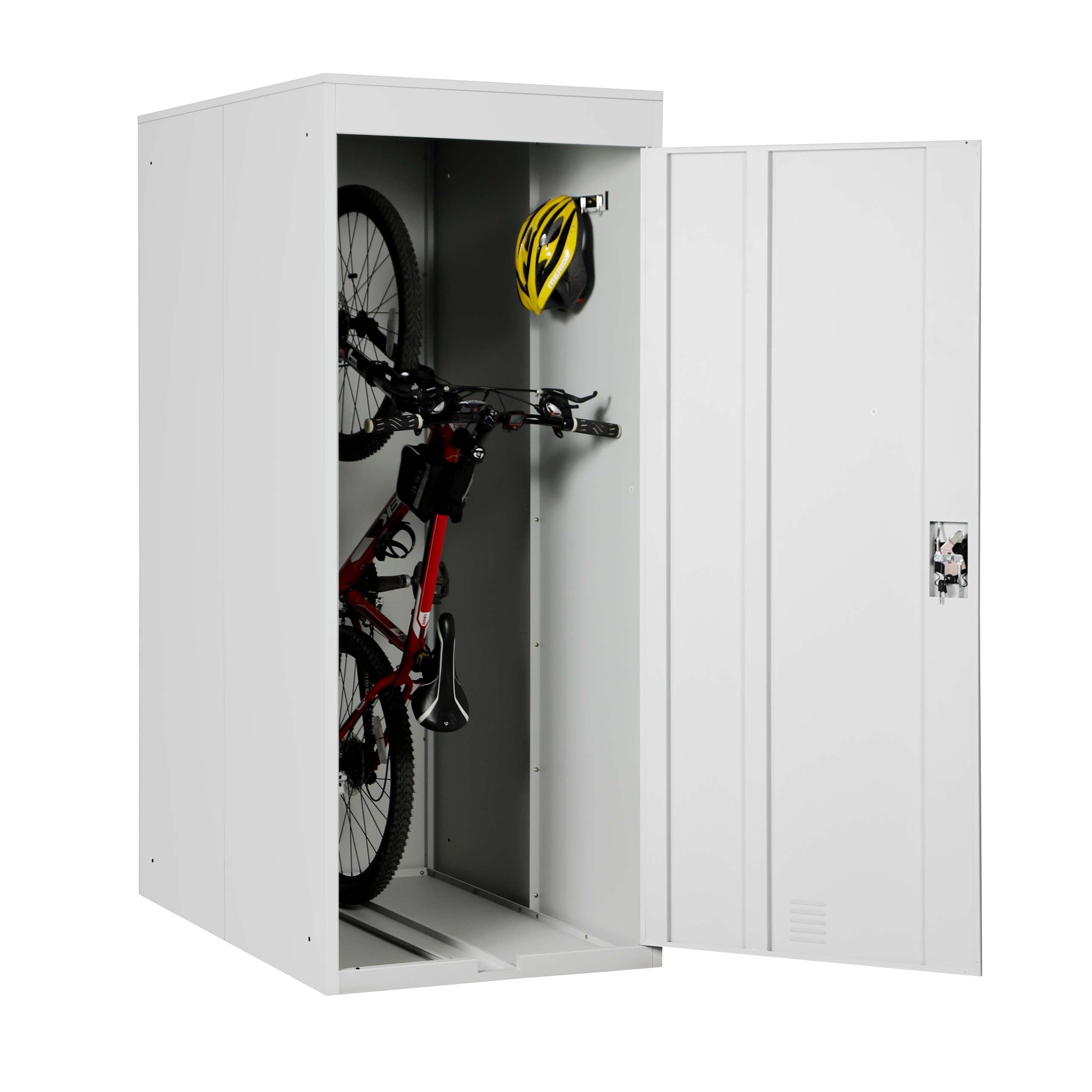 PROREGAL® Fahrradbox 1er bis 4er-Fahrradgarage erweiterbar abschließbar Höhe 192cm