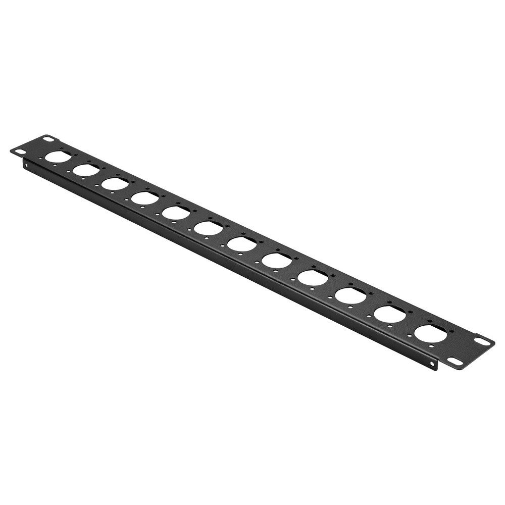 Renkforce Renkforce 12 Port Netzwerkschrank-Geräteboden 483 mm (19) 1 HE Schw Netzwerk-Patch-Panel