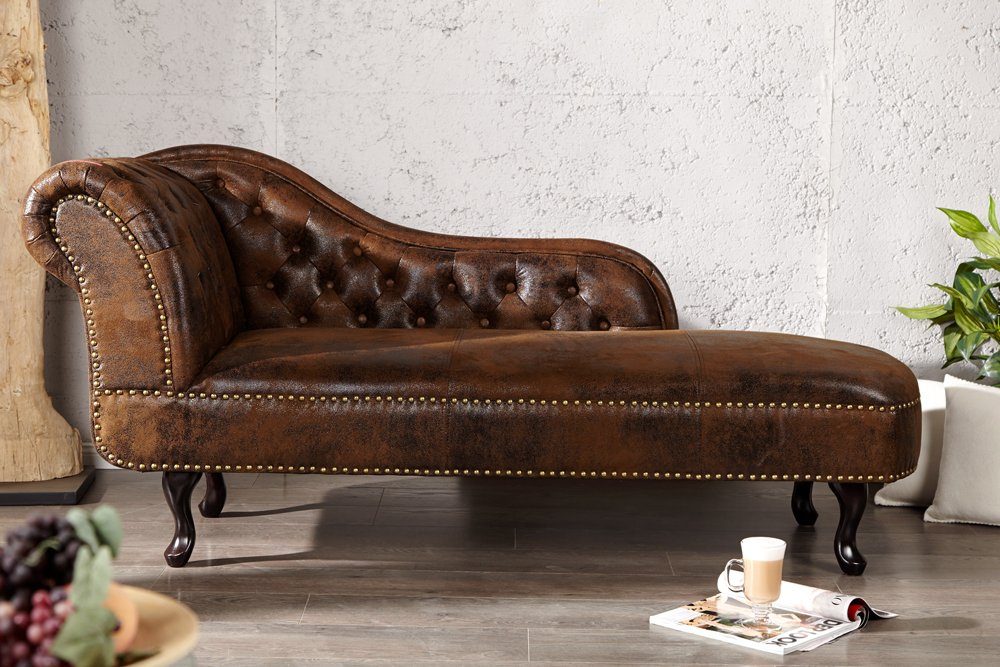 riess-ambiente Recamiere CHESTERFIELD 170cm antik braun, günstig online kaufen
