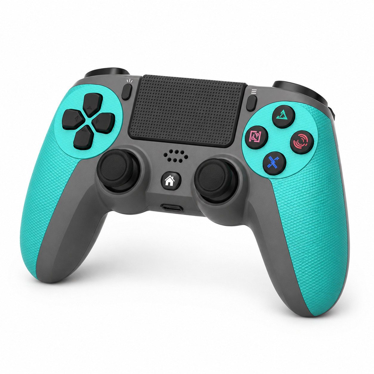 ibettertec Wireless Controller PS4/Pro/Slim/PC m. Vibration, Gyro & Touchpad Gamepad (Set, 1 St., 6-Achsen-Gyrosensor Doppelvibration Share-Funktion integrierter)