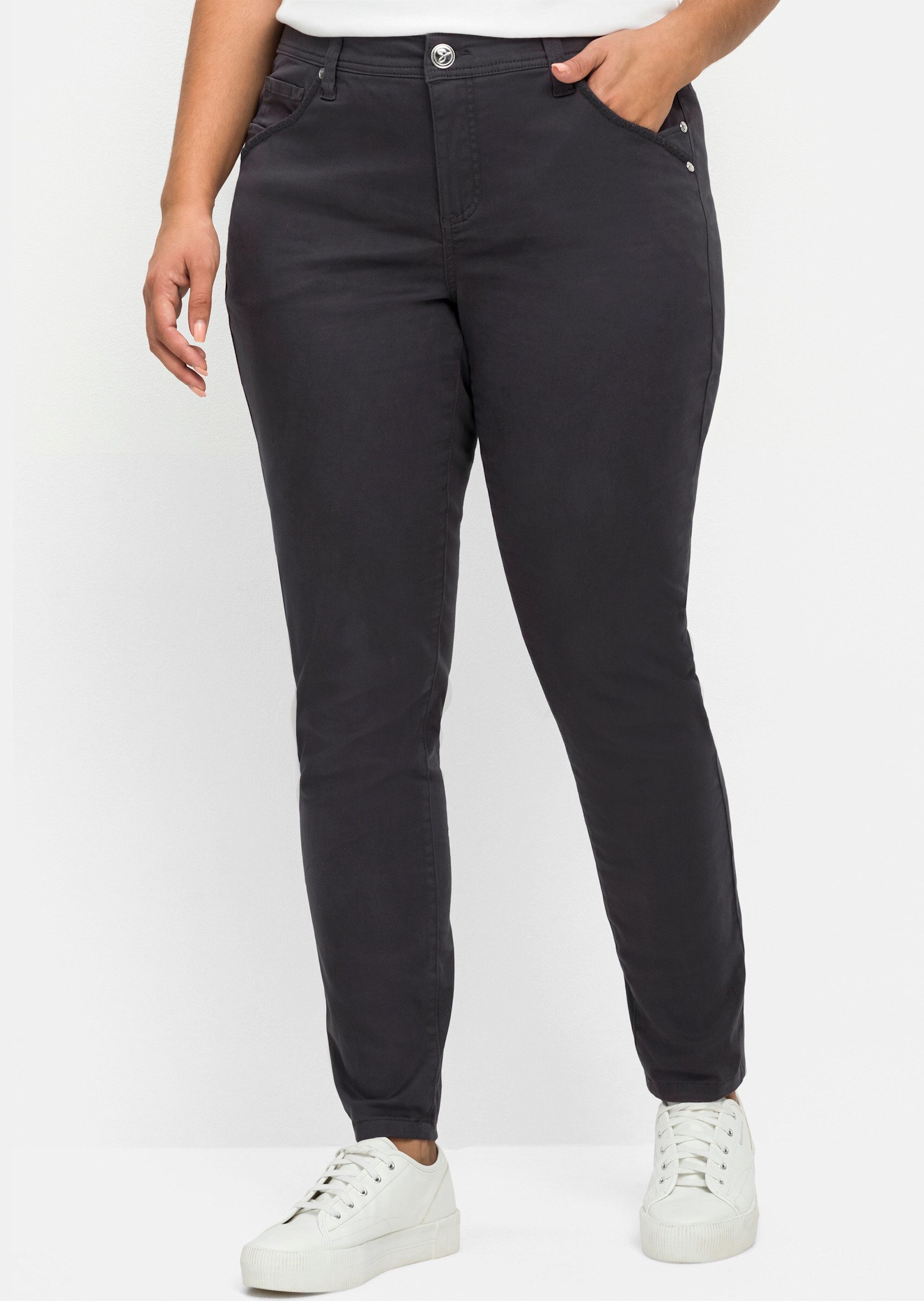 Sheego Jerseyhose Hose Innenbeinlänge ca. 79 günstig online kaufen