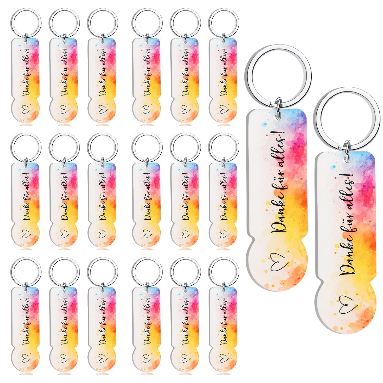 CLTYQ Schlüsselanhänger Set 20 Stück Acryl günstig online kaufen