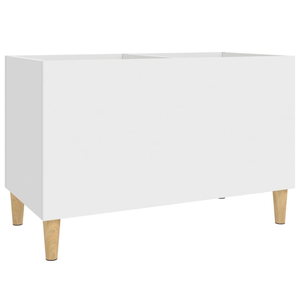 furnicato Media-Regal Plattenschrank Weiß 74,5 x 38 x 48 cm aus Holzwerkstoff und, 1-tlg., LP-Regal mit feuchtigkeitsresistenter Oberfläche für das Wohnzimmer