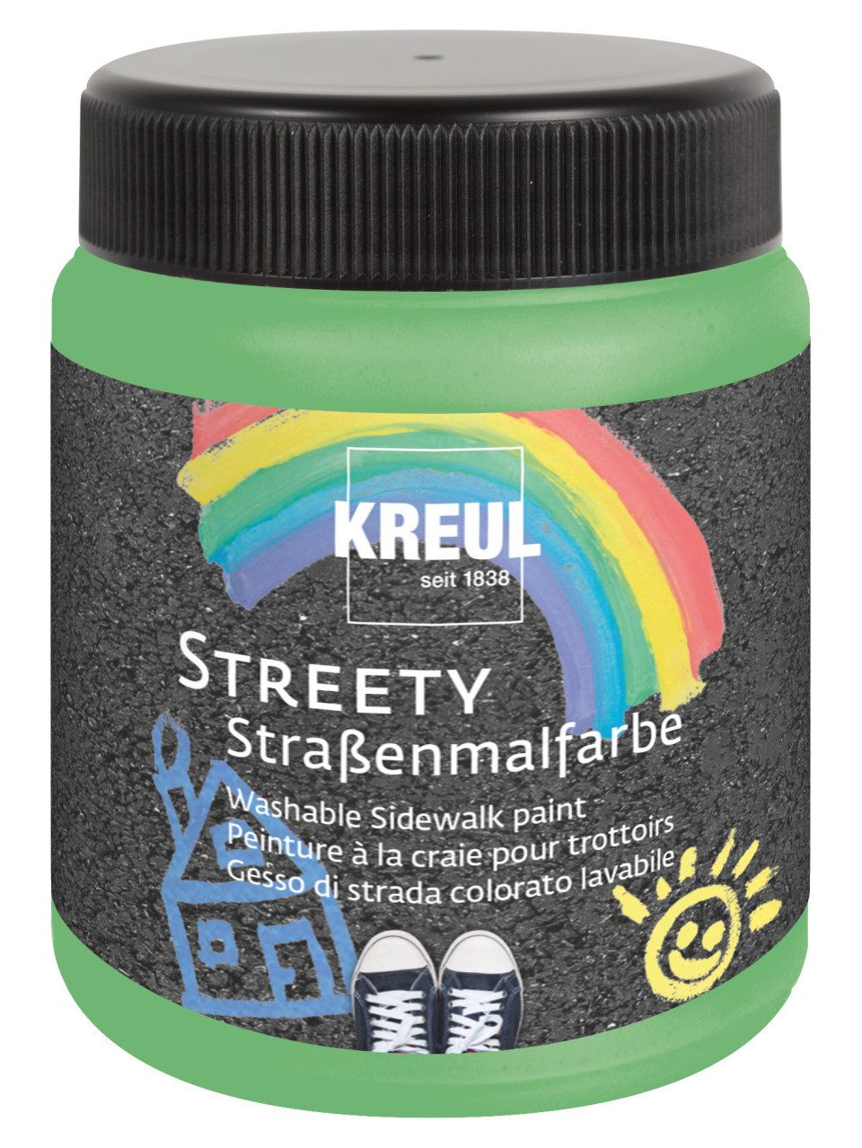 Kreul Steinmalfarbe Kreul Streety Straßenmalfarbe Grashalmgrün 200 ml