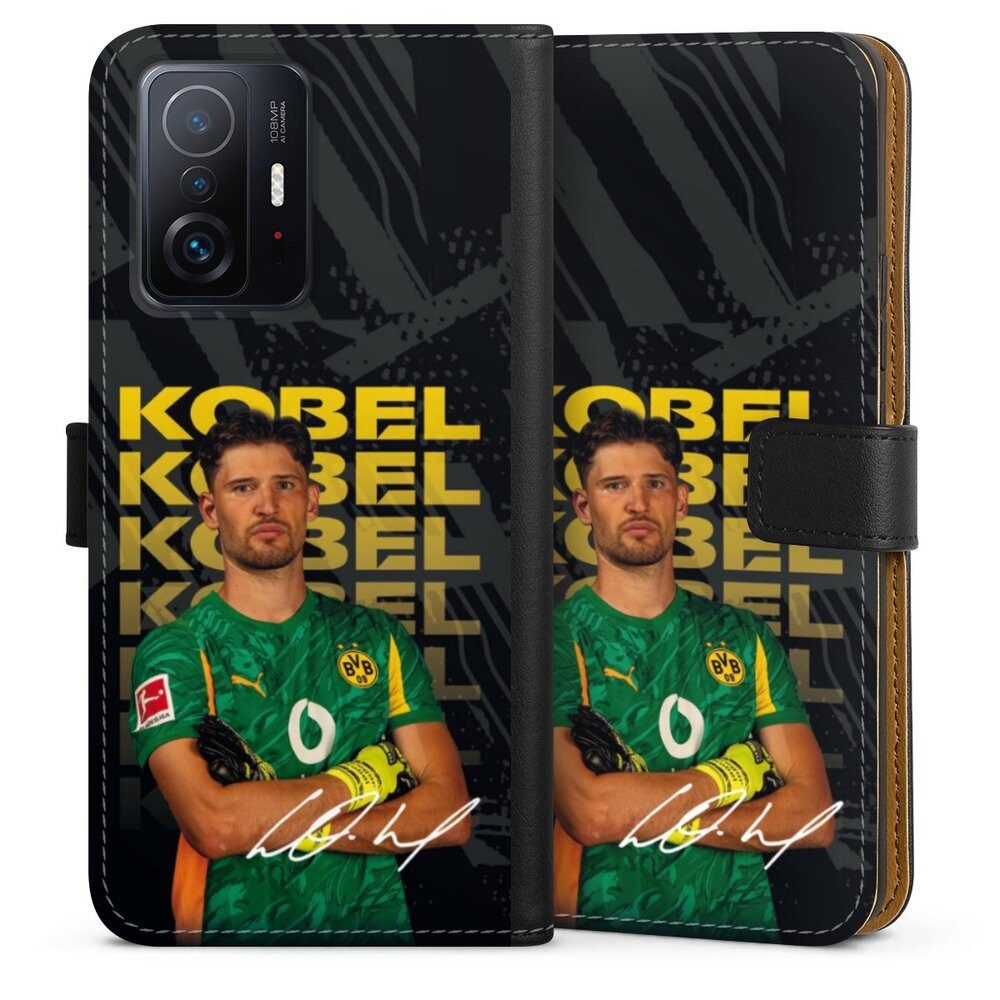 DeinDesign Handyhülle Borussia Dortmund Gregor Kobel BVB Gregor Kobel 25/26, Xiaomi 11T 5G Hülle Flip Case Klapphülle Handytasche Leder