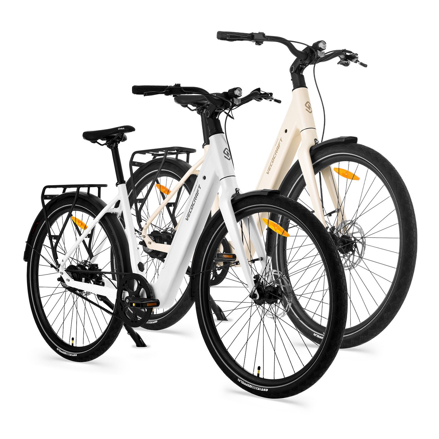 VECOCRAFT E-Bike Cityrad LUNA 1.0 Zwei Einheiten 360Wh 28 zoll e bike damen Riemenantrieb, 1 Gang, Heckmotor, 360 Wh