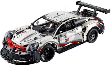 LEGO® Konstruktionsspielsteine LEGO Technic Porsche 911 RSR Sportwagen Sportauto Rennwagen Fahrzeug, (1580 St), Rennauto Bausatz