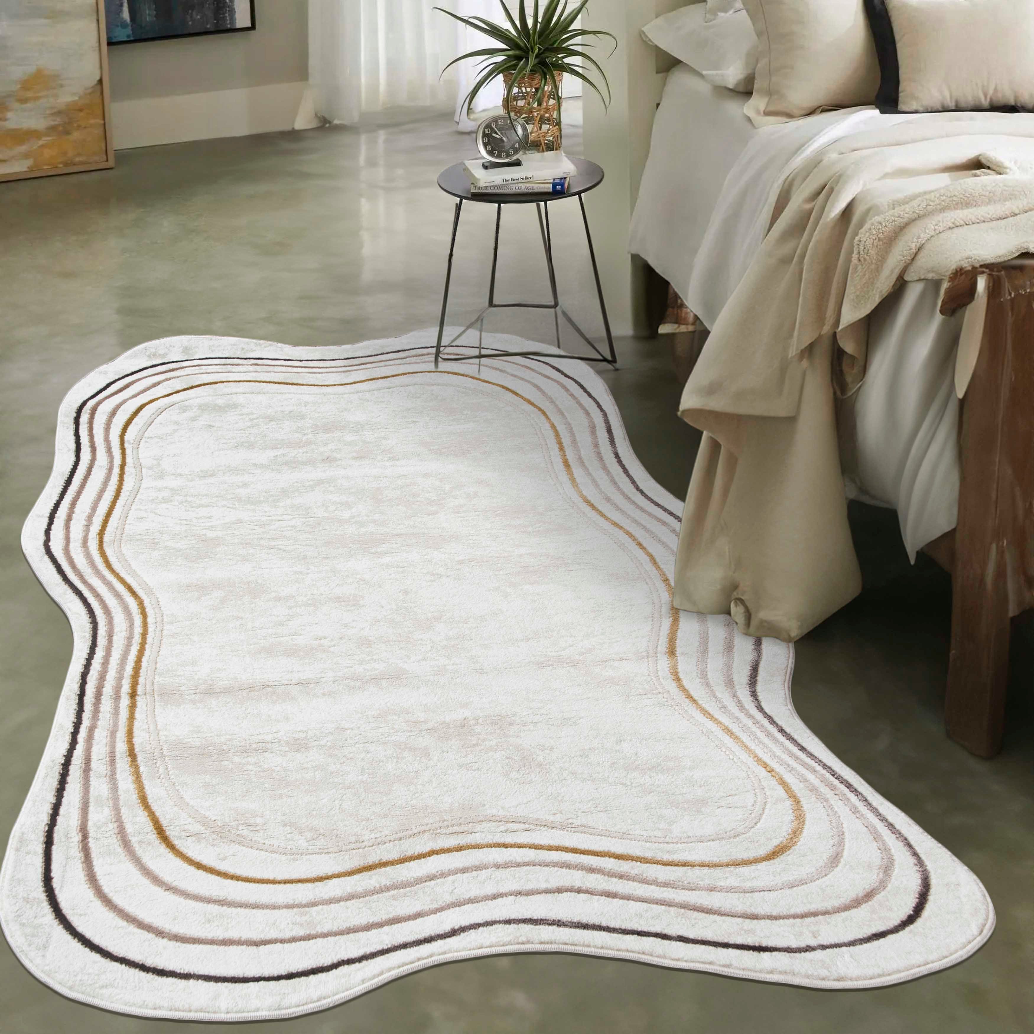 Mazovia Designteppich Modern Unregelmäßig Teppich Weich Teppich für Wohnzim günstig online kaufen