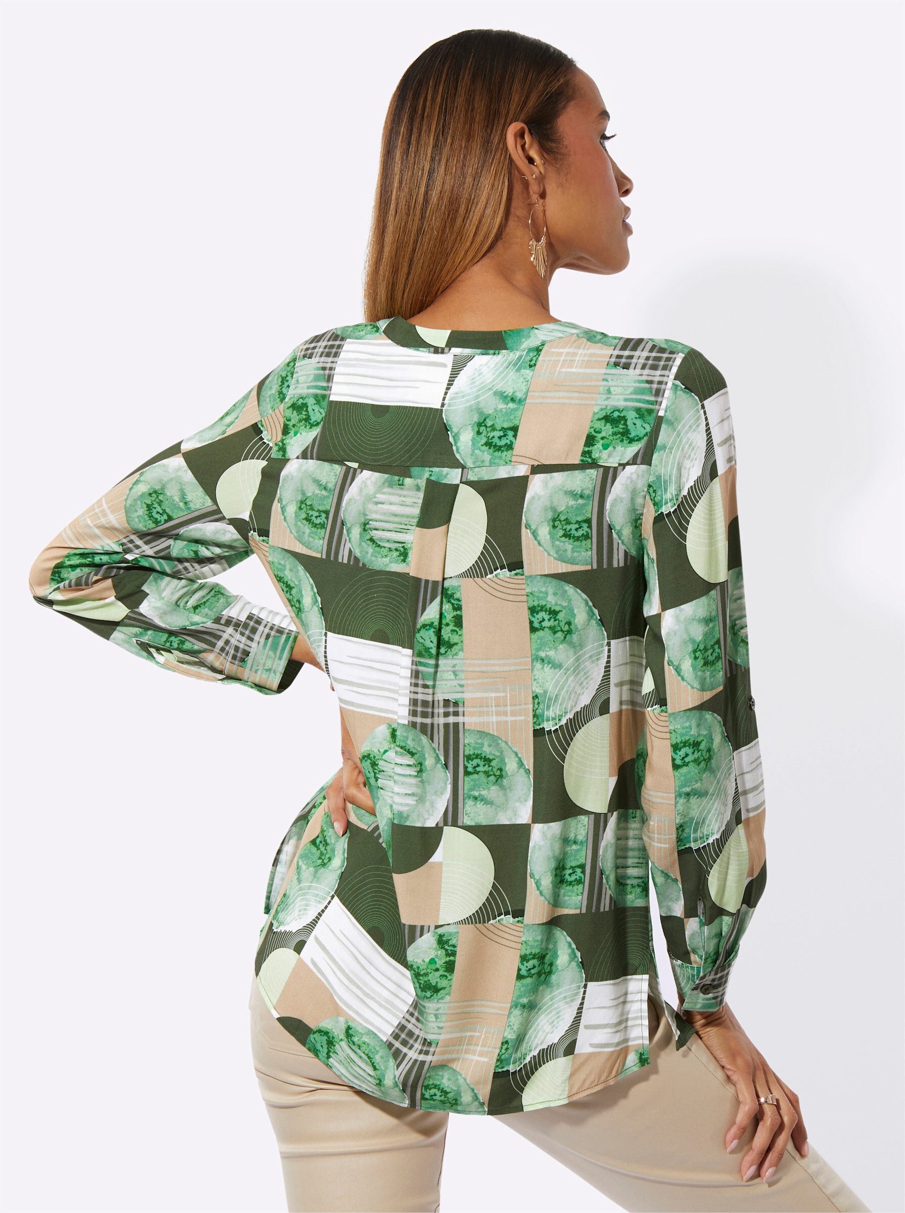 creation L Klassische Bluse Longbluse Langarm