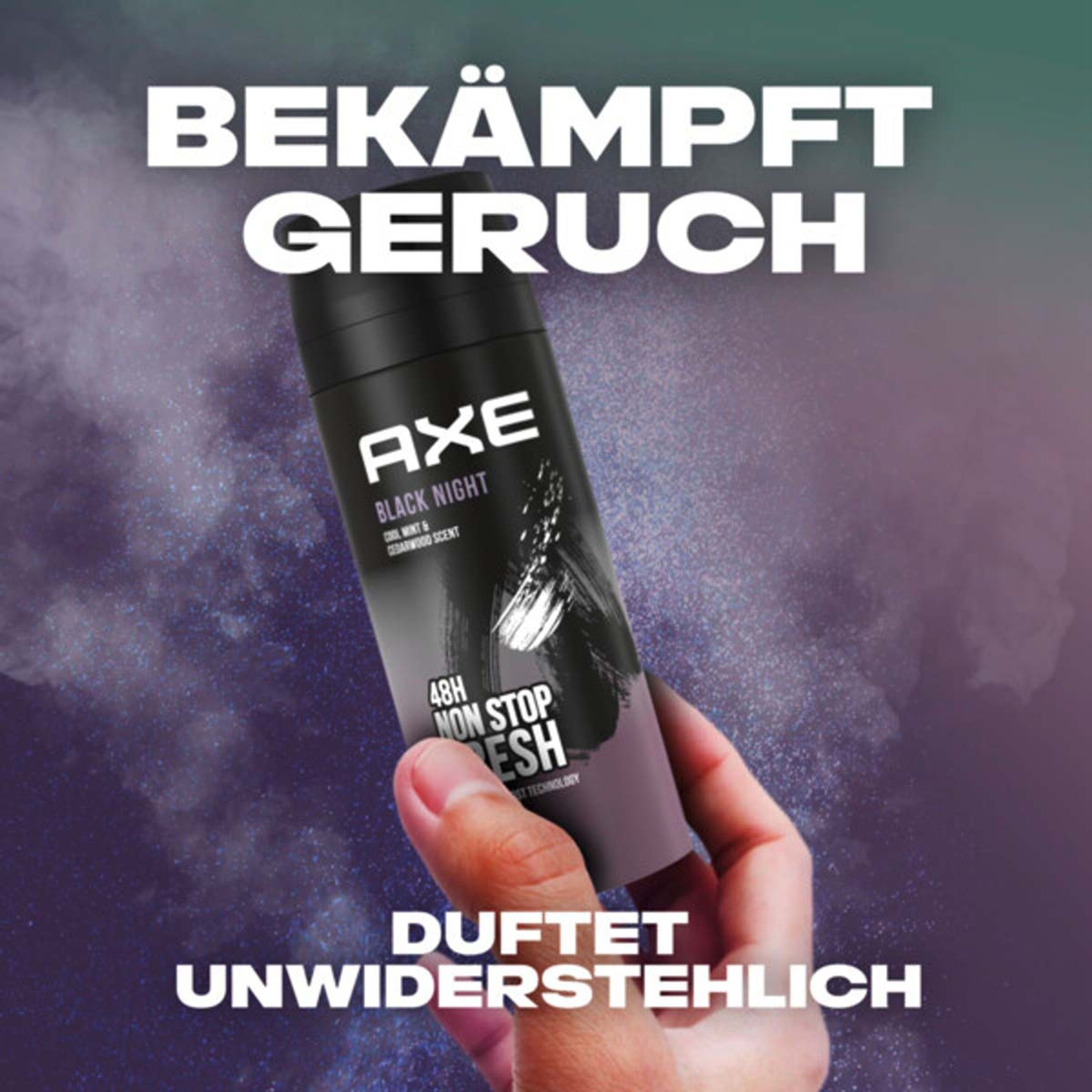 Deo Deospray Black Bodyspray Deo-Set Night 6x150ml axe Männerdeo