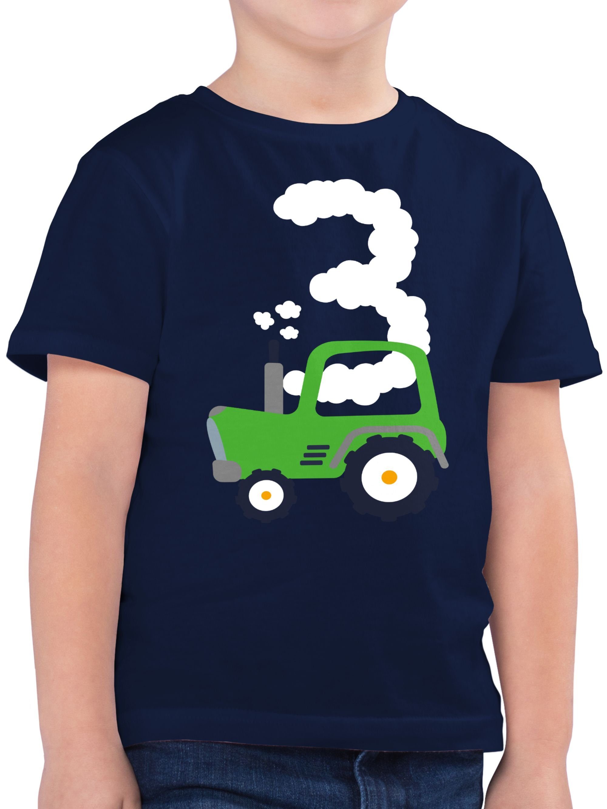 Shirtracer T-Shirt Traktor Geburtstag Drei 3. Geburtstag 3 Dunkelblau