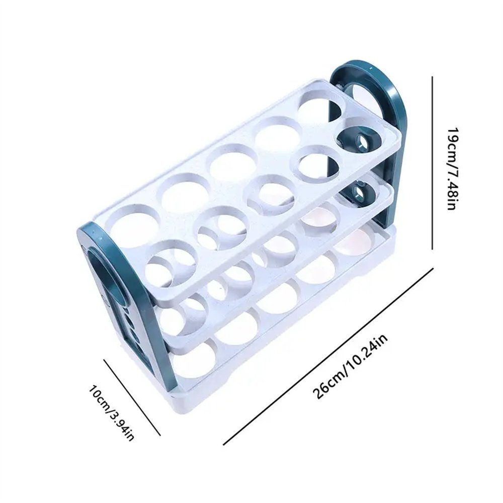 Grün Aufbewahrungsregal TUABUR Transparentes Eierhalter Eierkorb für Kühlschrank: