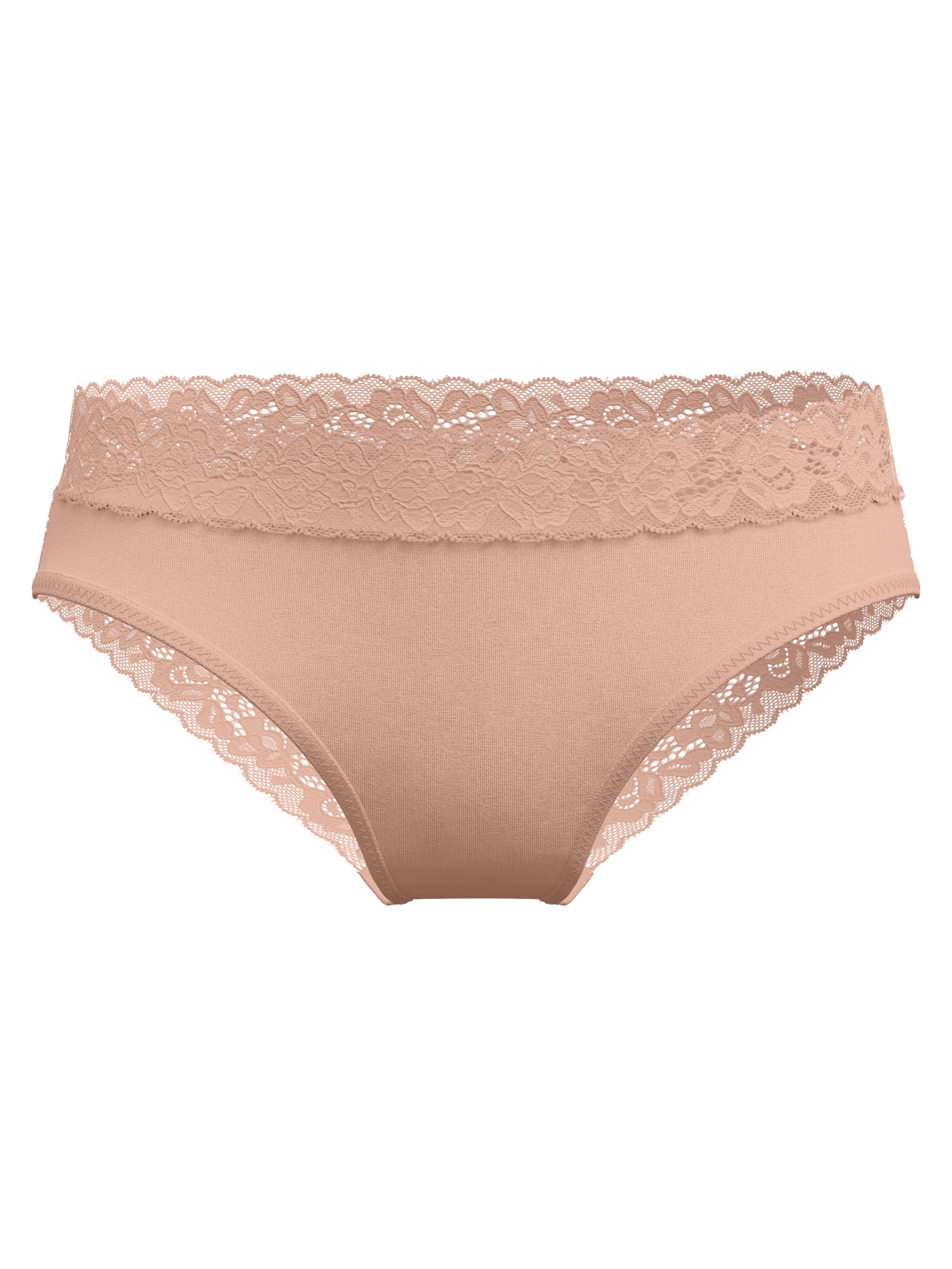 CALIDA Slip Natural Comfort Lace verspielte Spitze, Regular-Cut, elastischer Single Jersey, weich