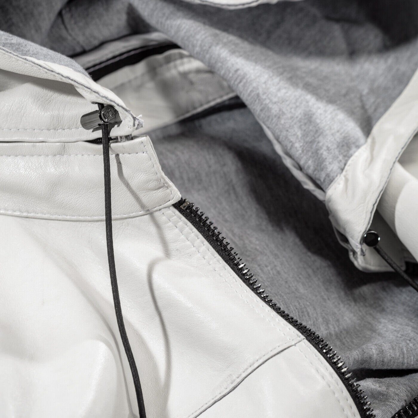 Milestone Lederjacke Jordan aus Lammnappa Leder mit abnehmbarer Kapuze