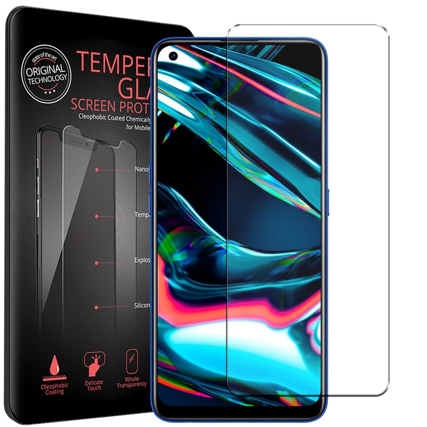 CoolGadget Schutzfolie Panzerfolie für Realme 7 Pro, (9H Härtegrad, 2x Schutzglas, 1xReinigungset), Displayfolie Panzer Schutzfolie 2 Stück für Realme 7 Pro Glas Folie
