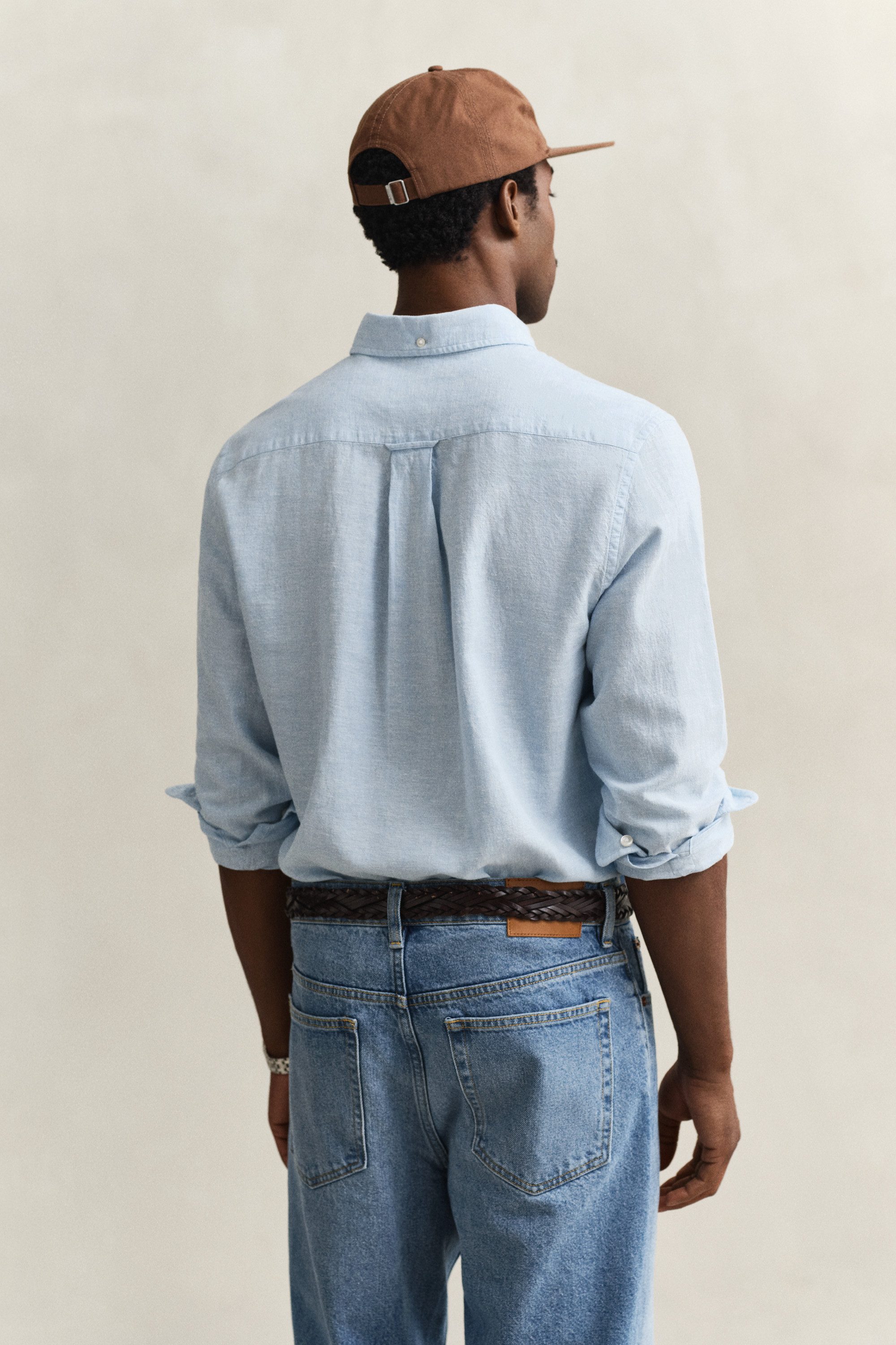 Gant Langarmhemd REG COTTON LINEN SHIRT