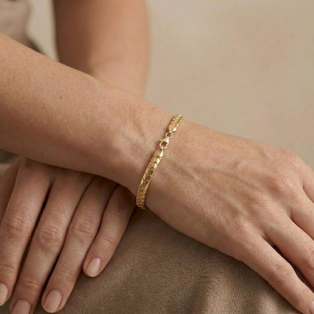 Suzan Gold Goldarmband Suzan Gold® 375 Echtgold Armband Damen mit flachem f günstig online kaufen