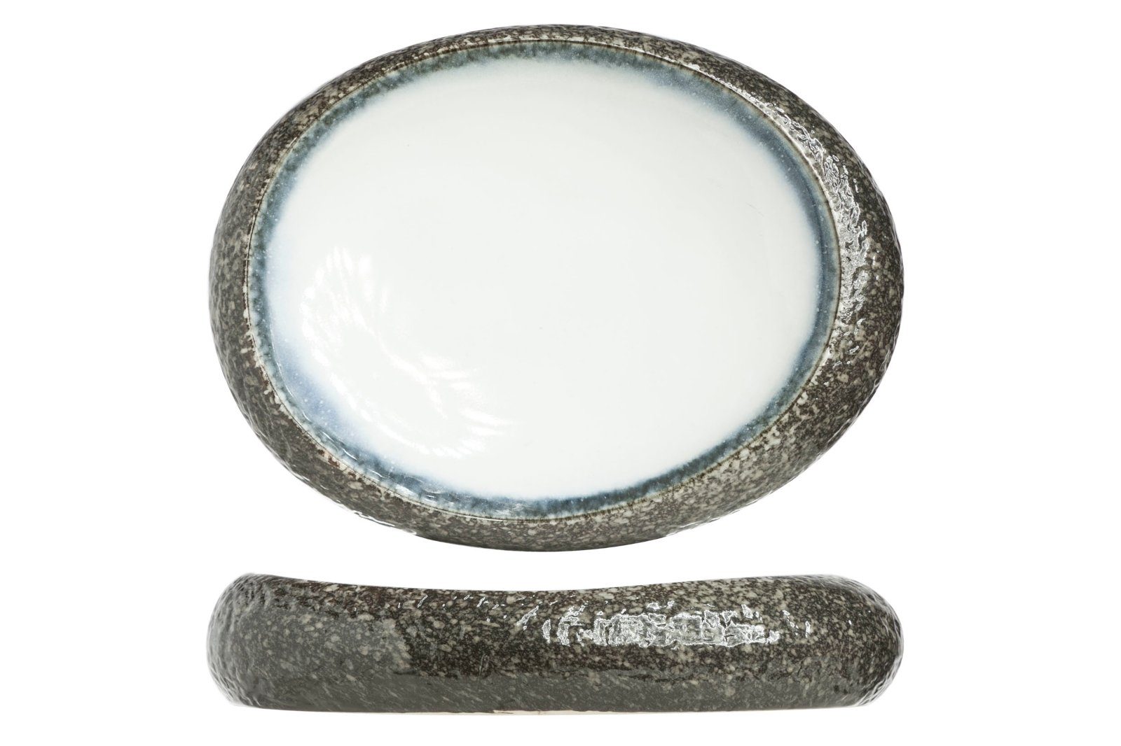 Cosy & Trendy Schale Sea Pearl ovale Schale 32 x 22 x 6 cm, Steinzeug, (Schüsseln & Schalen), SEA PEARL OVALE SCHALE 32X24XH6CM