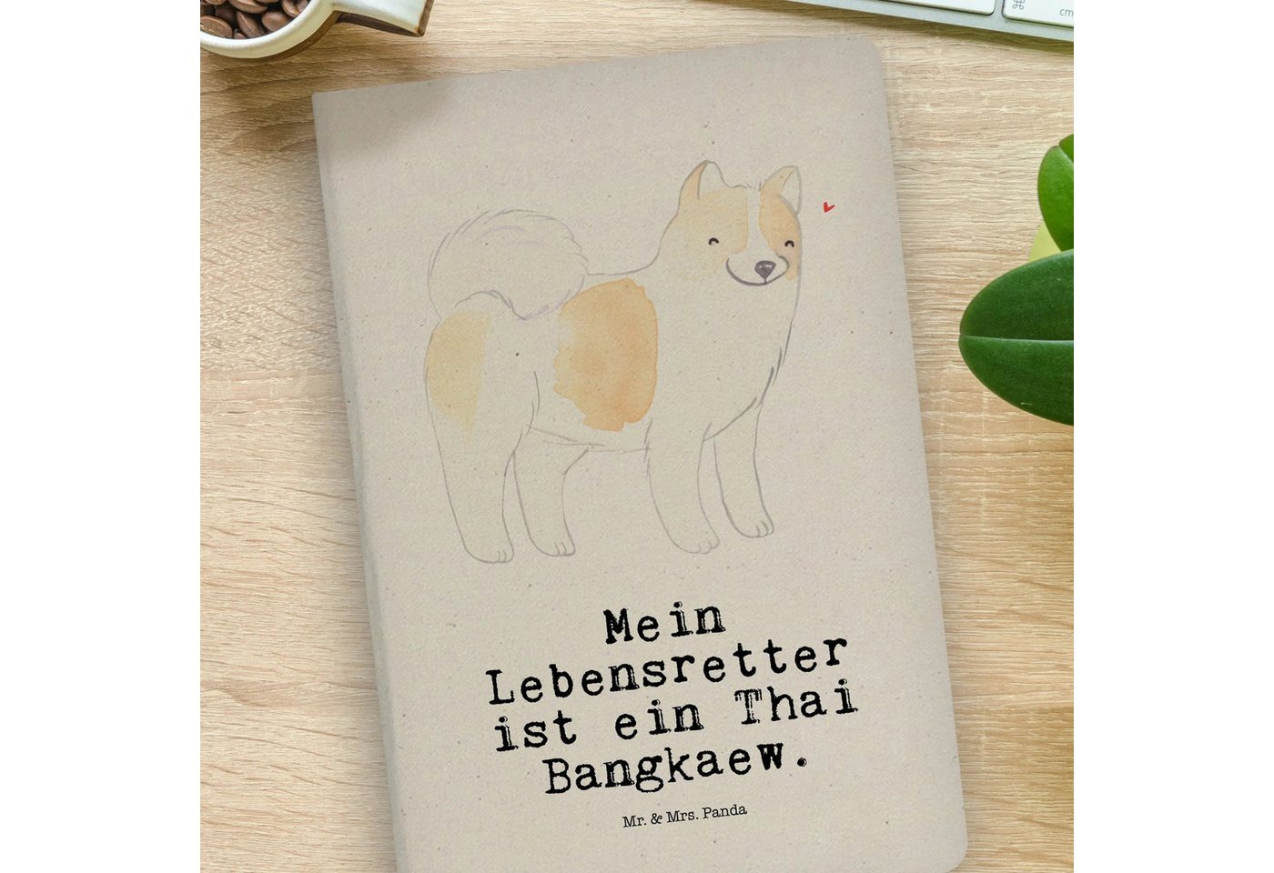Thumbnail - Mr. & Mrs. Panda Notizbuch Thai Bangkaew Lebensretter - Transparent - Geschenk, Notizbuch A4 Kar Mr. & Mrs. Panda, Bezau...