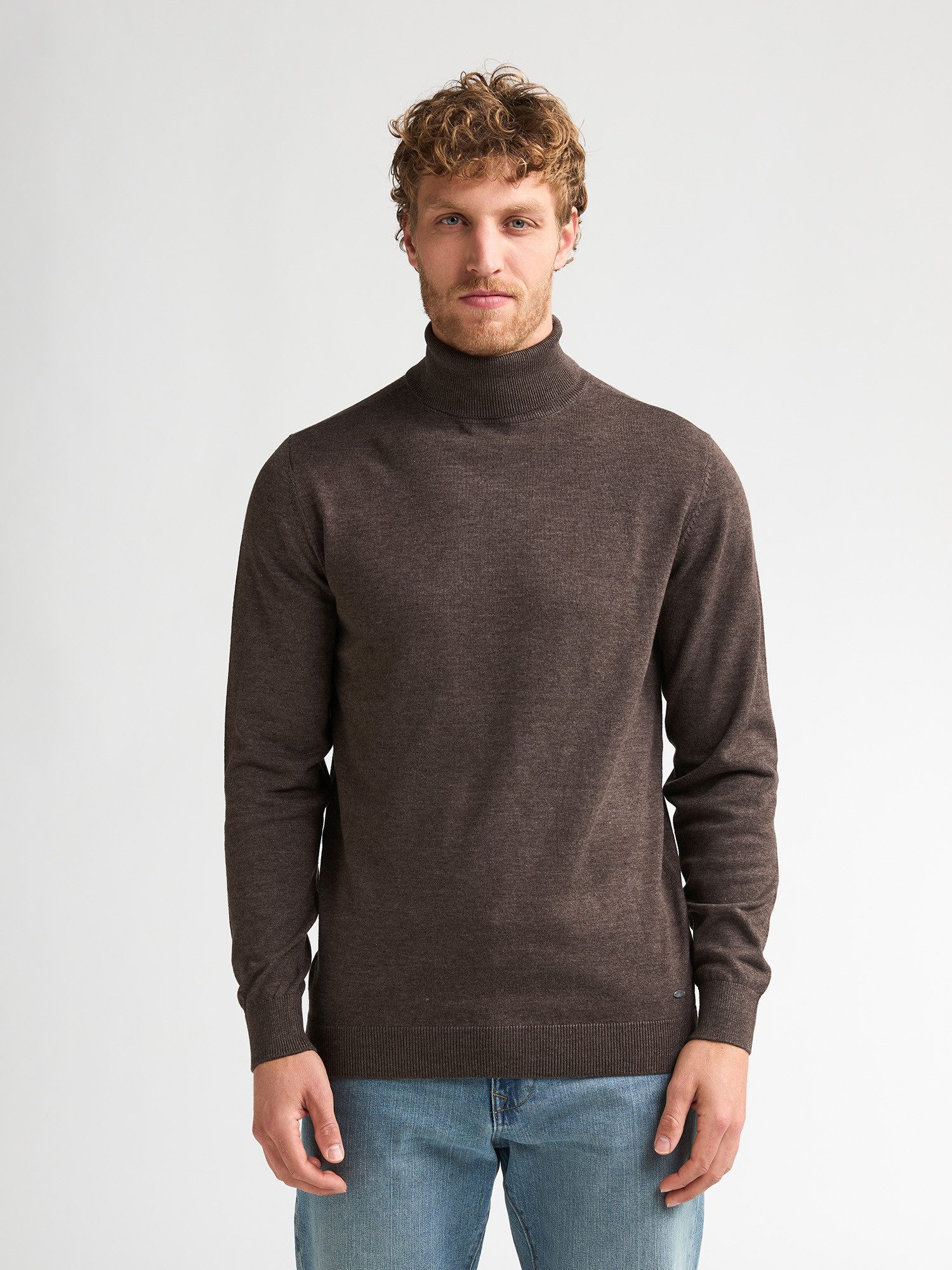 Petrol Industries Rollkragenpullover Men Knitwear Collar Basi Pflegeleichter Materialmix mit Baumwollanteil