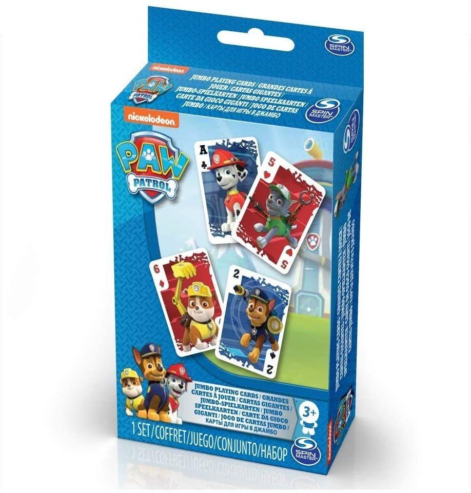 Spin Master Spiel, Kartenspiel Paw Patrol - Jumbo-Spielkarten (52 Blatt)