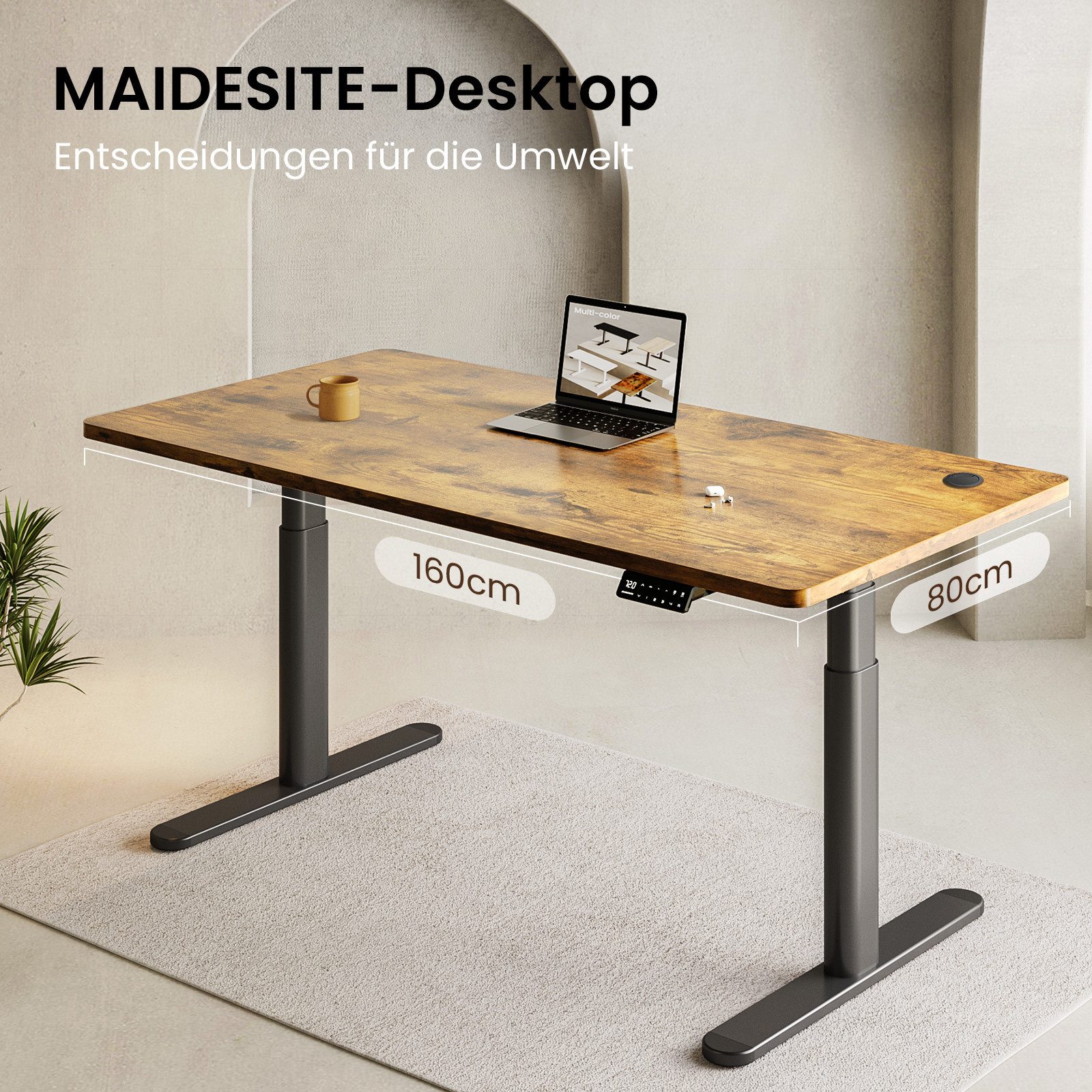 MAIDESITE Tischplatte für höhenverstellbare Schreibtische, Esstische & Gami günstig online kaufen