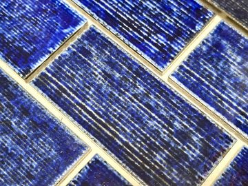 Mosani Mosaikfliesen Subway Mosaik Fliese Used Look Vintage blau