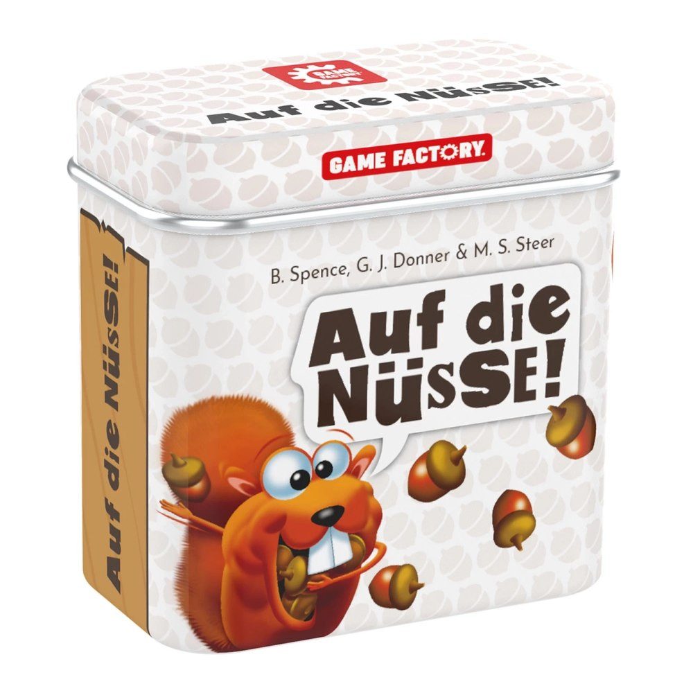 Game Factory Spiel auf die Nüsse, Familienspiel, Würfelspiel, Reisespiel, Familienspiel & Würfelspiel mit einfachen Regeln