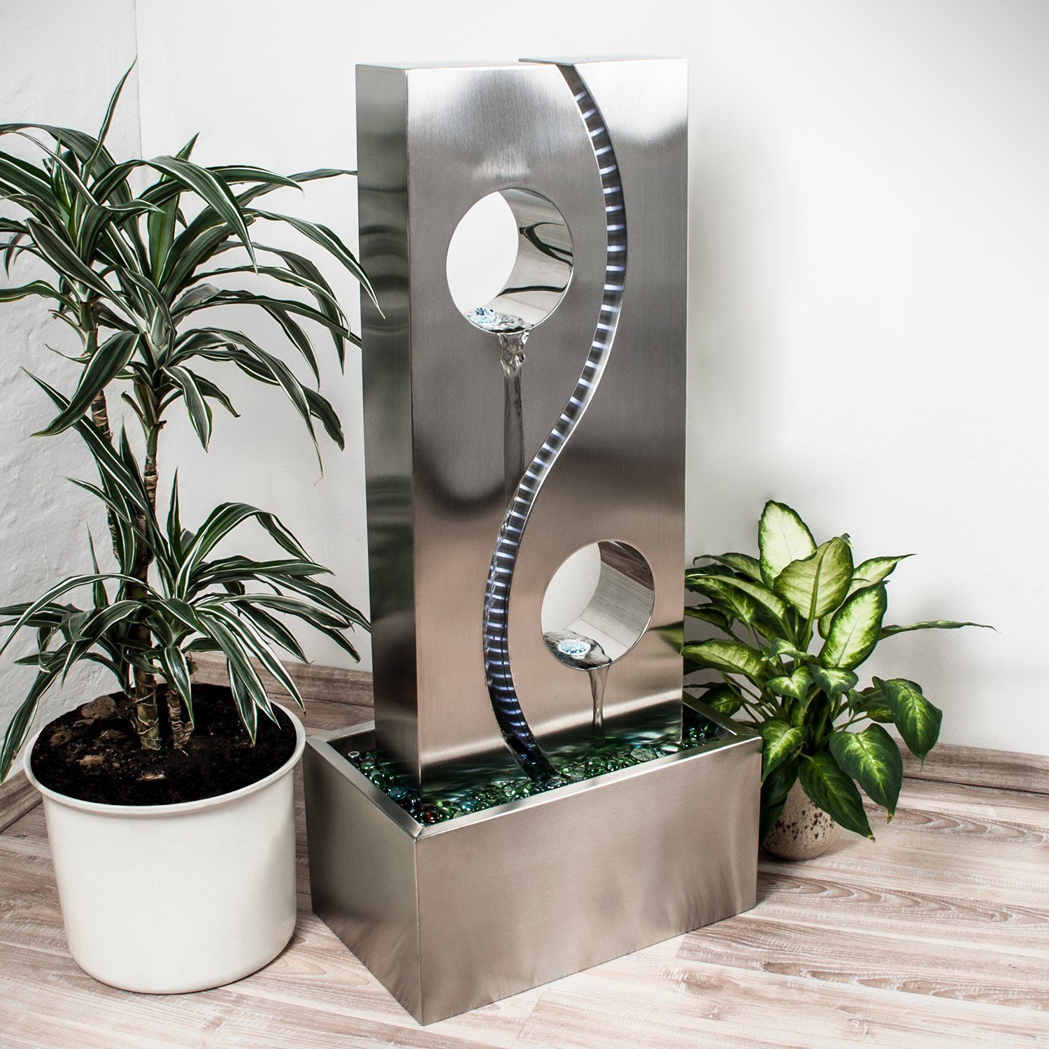 Köhko Zimmerbrunnen "YIN Yang" mit LED günstig online kaufen