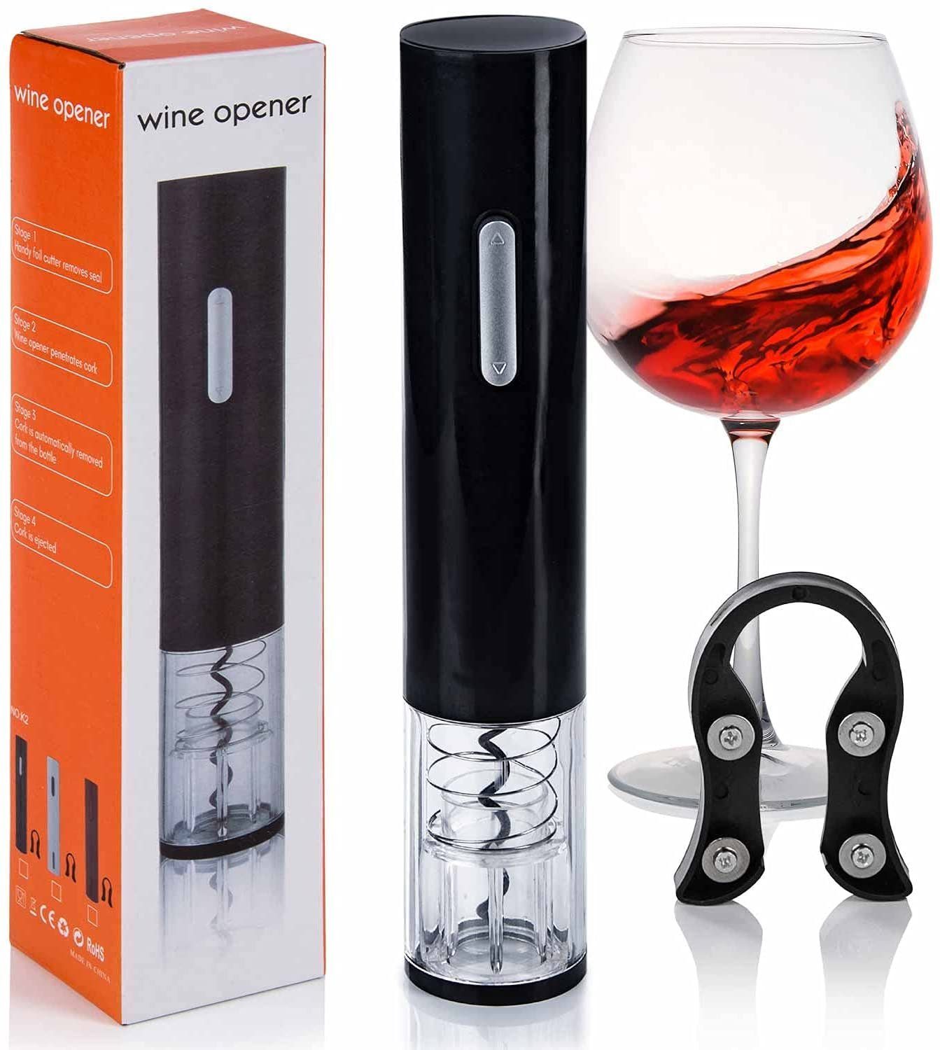 Dimono Консервные ножи Elektrischer Бутылкиöffner, (Automatik, Weinöffner), mit Folienschneider