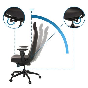 hjh OFFICE Drehstuhl Profi Bürostuhl YUCANO Stoff/Netzstoff (1 St), Schreibtischstuhl ergonomisch