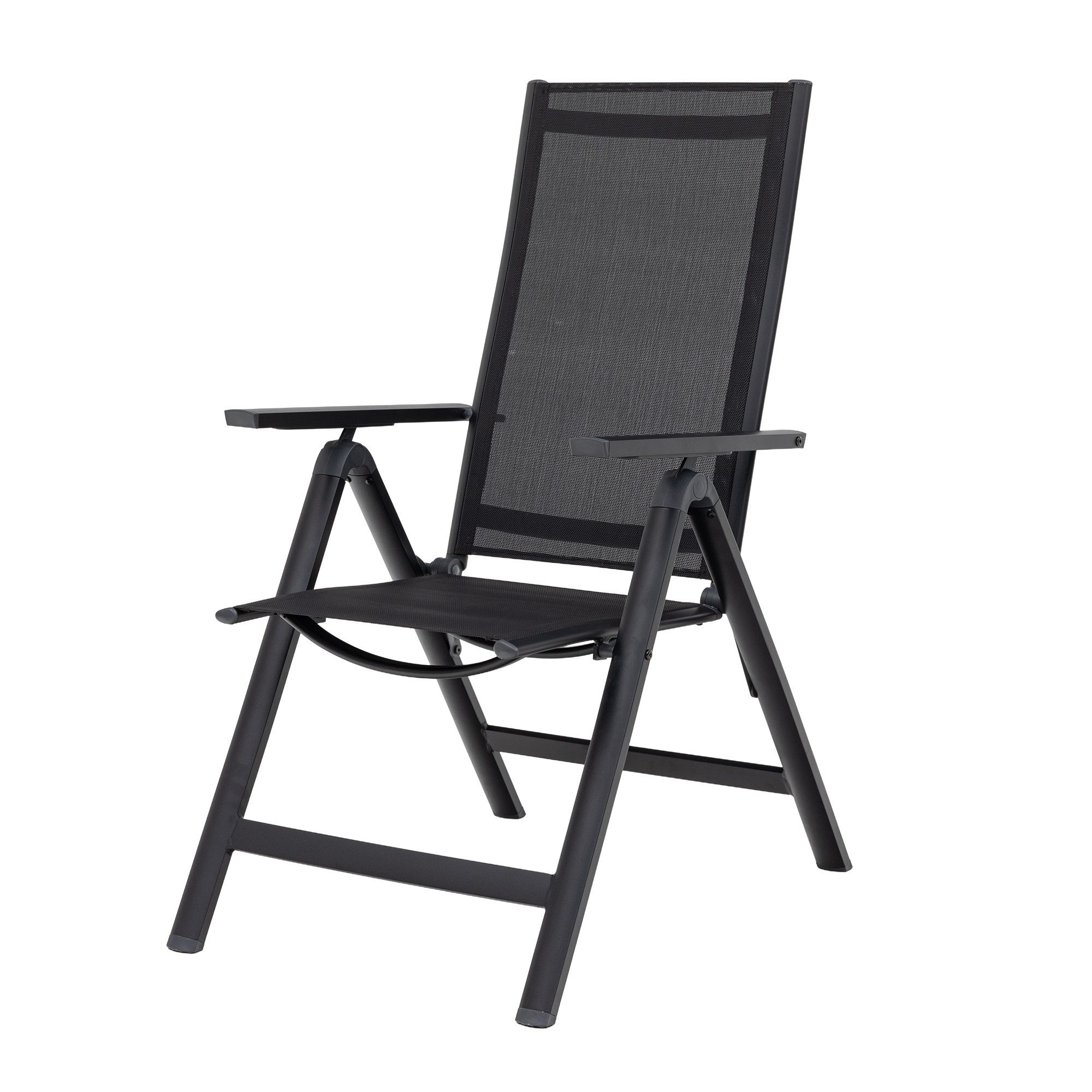 MANDALIKA Garden Gartenstuhl Aluminium / Textilen Klappsessel Palermo - 2er Set
