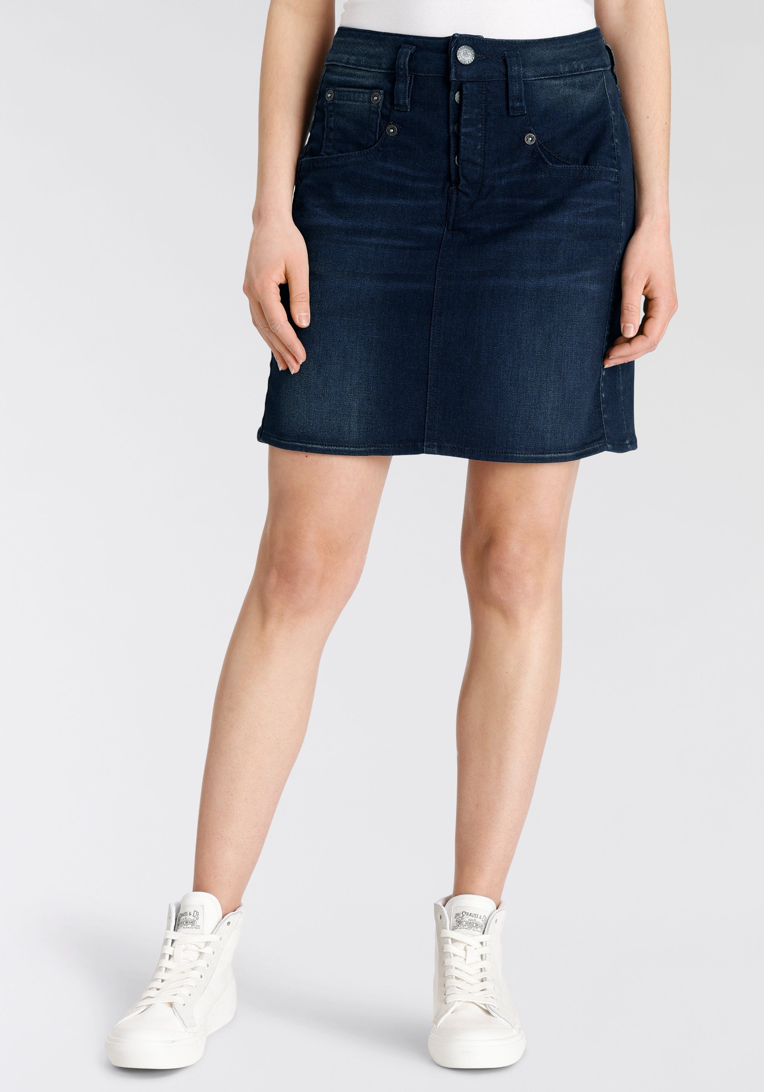 Herrlicher Jeansrock Rock Shyra Skirt Smooth Denim