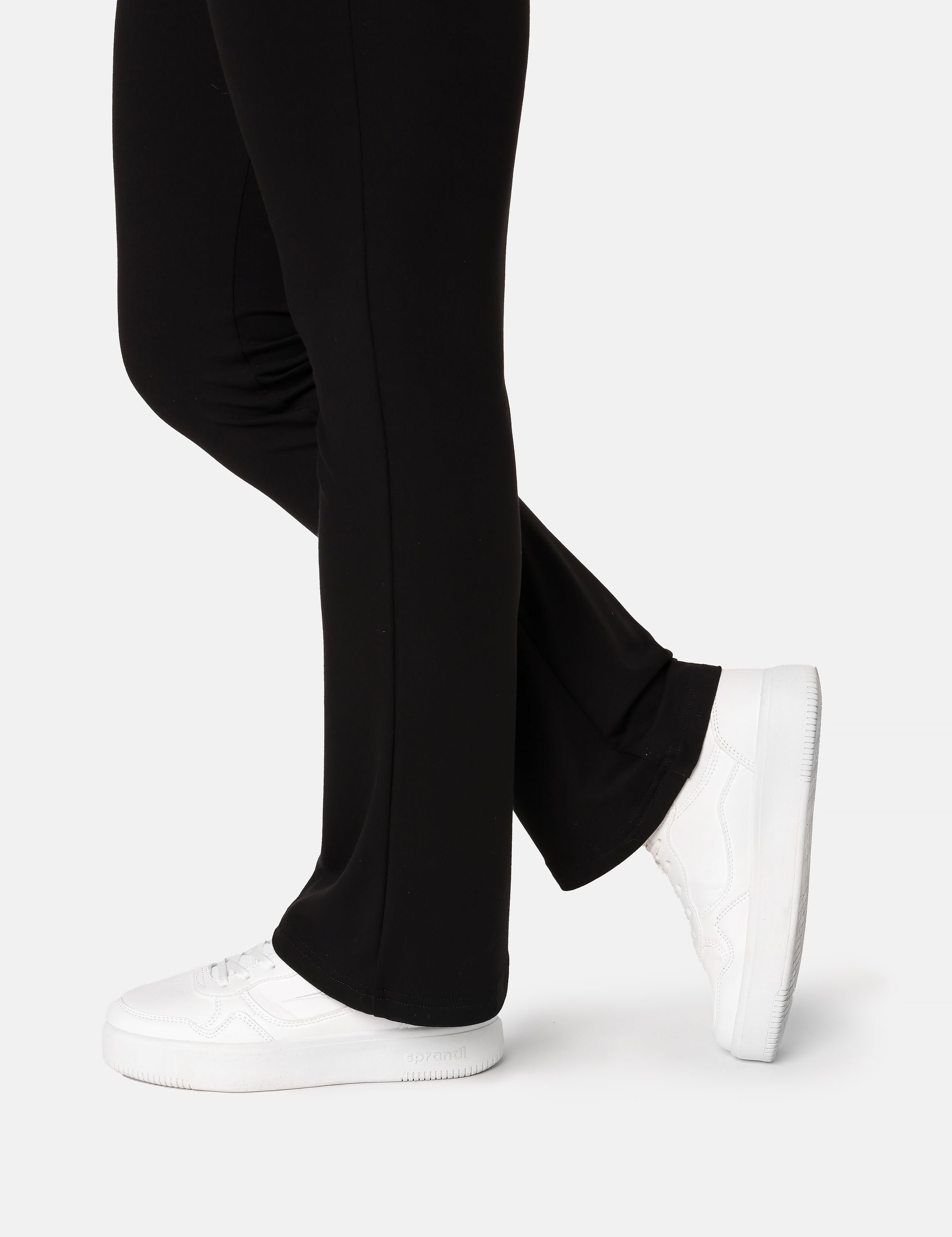 Hose BLV50-282 Taschen Damen für zwei mit Schwarz Bund Bellivalini (1-tlg) Leggings Yogahose elastischer