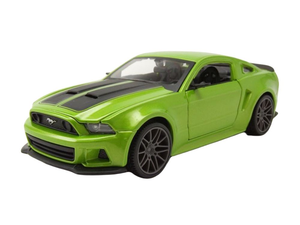 Maisto® Modellauto Ford Mustang Street Racer 2014 grün metallic, Maßstab 1:24