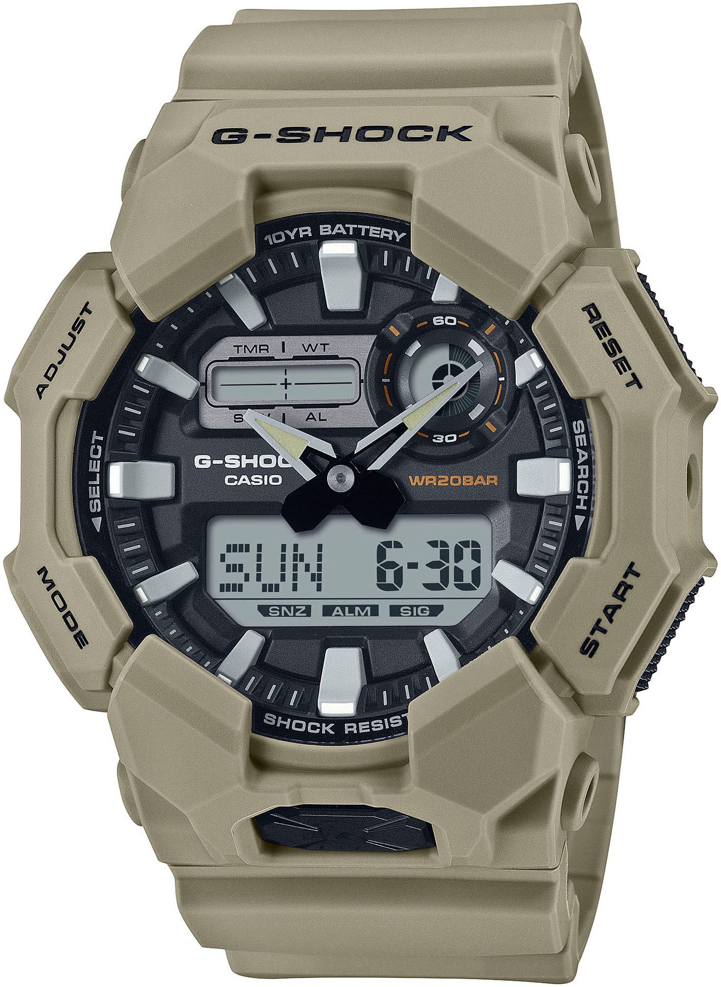 CASIO G-SHOCK Chronograph GA-010-5AER, Quarzuhr, Armbanduhr,Herrenuhr, digi günstig online kaufen