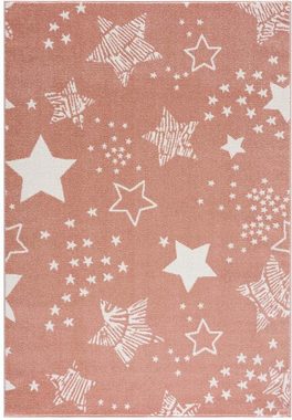 Kinderteppich Anime9387, Carpet City, rechteckig, Höhe: 11 mm, Sternen-Teppich, Weicher Flor, Pflegeleicht, Kinderzimmer