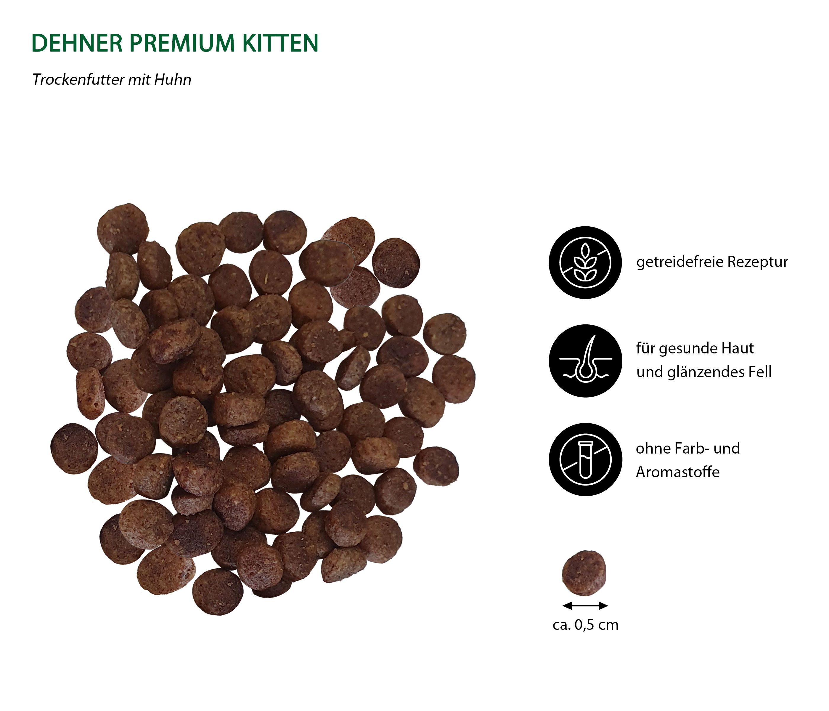 Dehner Katzenfutter, Trockenfutter Allergiker, Kitten, Huhn Huhn, Trockenfutter für: Katze