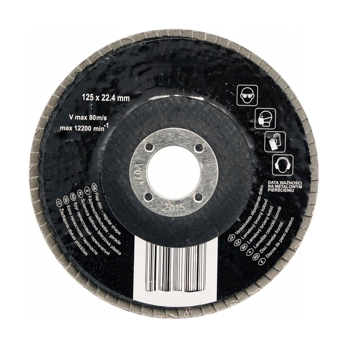 Yato Schleifscheibe Fächerschleifscheibe, Lamellenscheibe 125mm K80, gewölbt, (Fächerschleifscheibe, Lamellenscheibe 125mm K80, gewölbt, Fächerschleifscheibe, Lamellenscheibe 125mm K80, gewölbt)