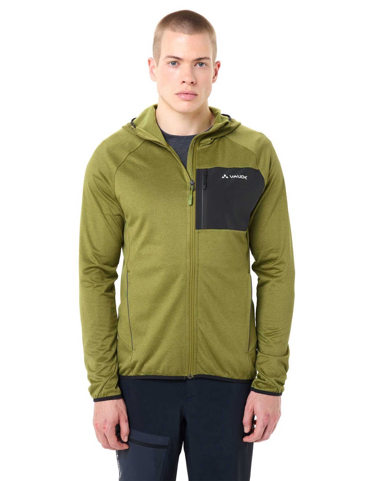 VAUDE Fleecejacke MEN'S TEKOA FLEECE JACKET II mit Kapuze, atmungsaktiv, schnell trocknend, Slim Fit