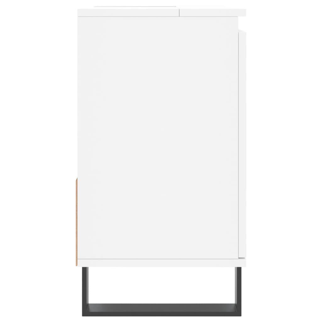 vidaXL Badschrank Holzwerkstoff (1-St) cm Weiß 65x33x60 Badezimmerspiegelschrank