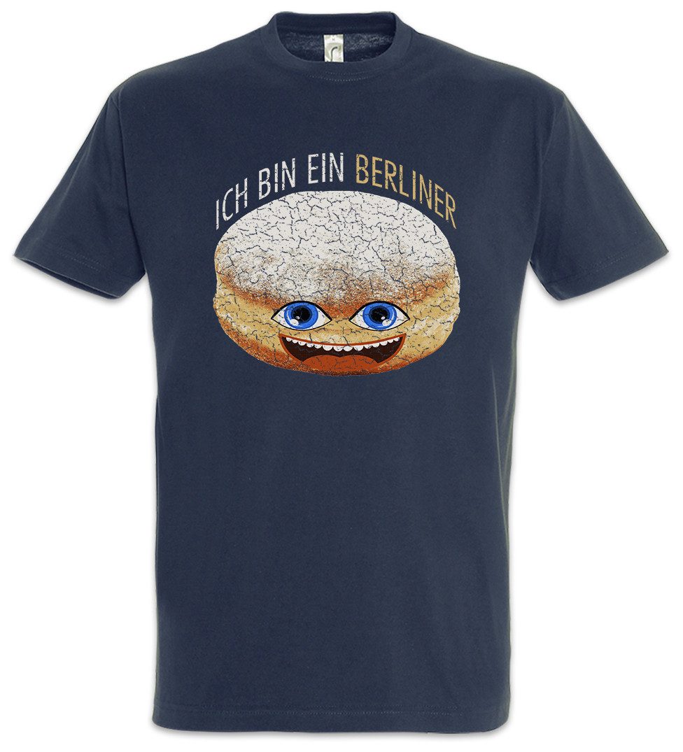 Urban Backwoods Print-Shirt Ich Bin Ein Berliner Herren T-Shirt JFK Kreppel Krebbl Krapfen (1-tlg) Konditor Bäcker Bäckerei Gebäck