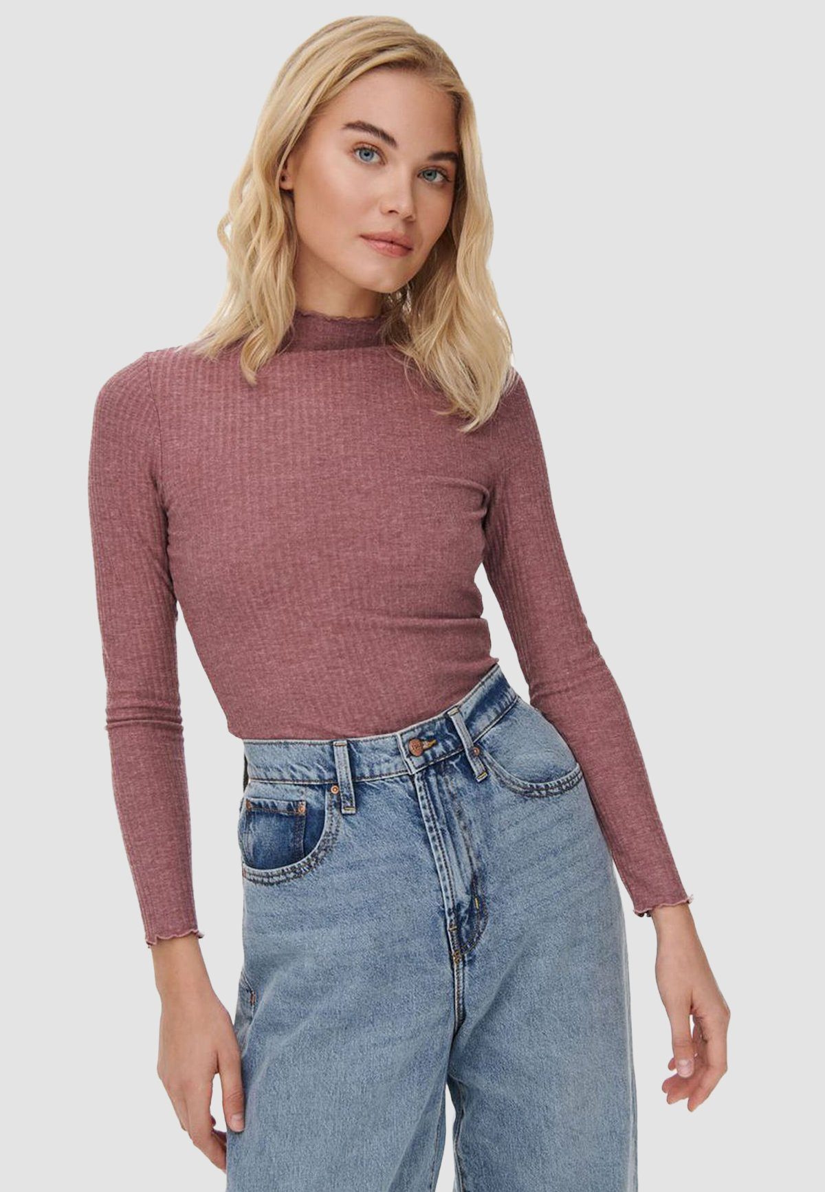 ONLY T-Shirt (1-tlg) ONLEMMA L/S HIGH NECK TOP NOOS JRS