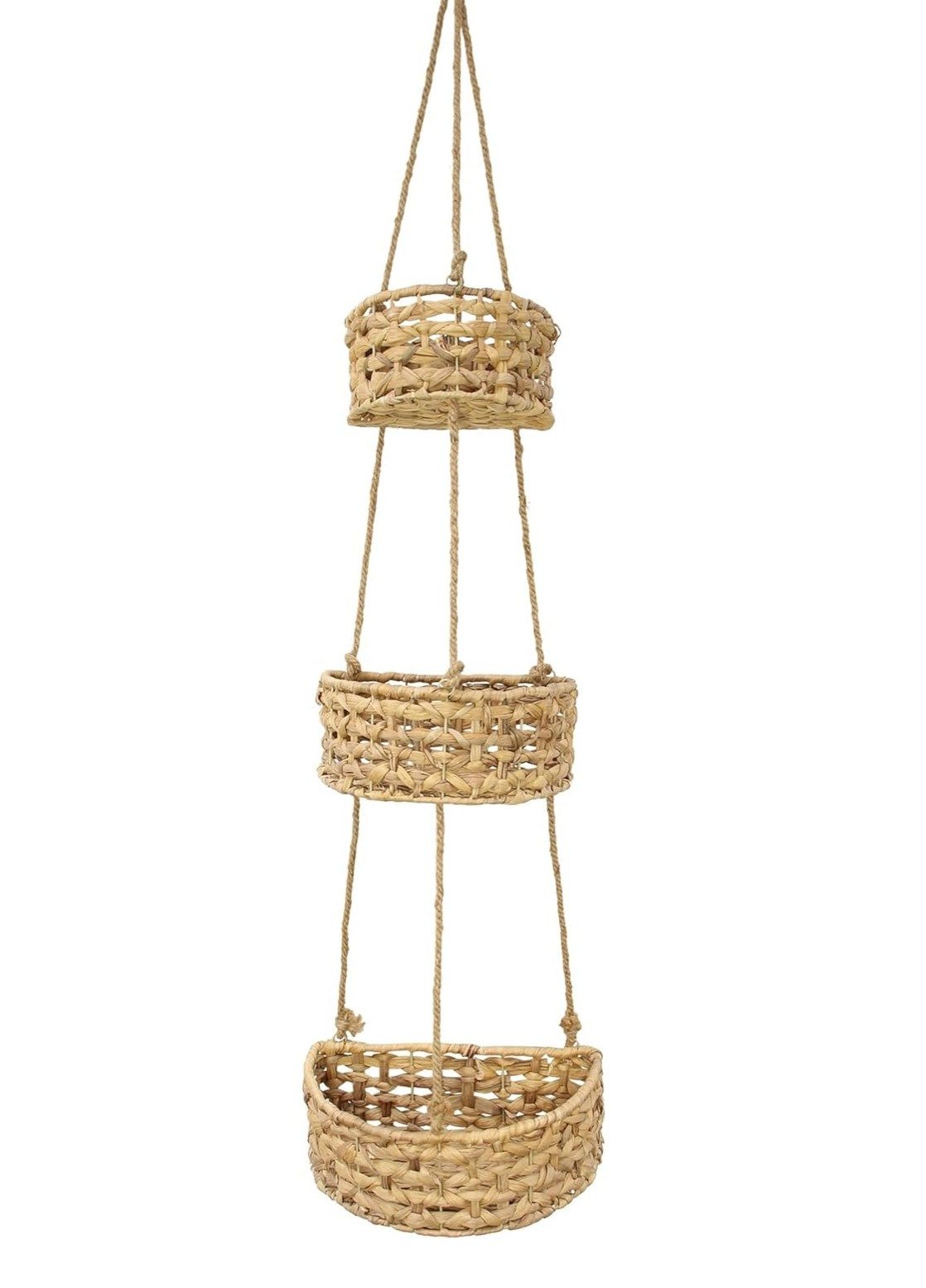 Dekoleidenschaft Hängekorb Hängeetagere "Wasserhyazinthe" mit 3 Körben, 90 günstig online kaufen