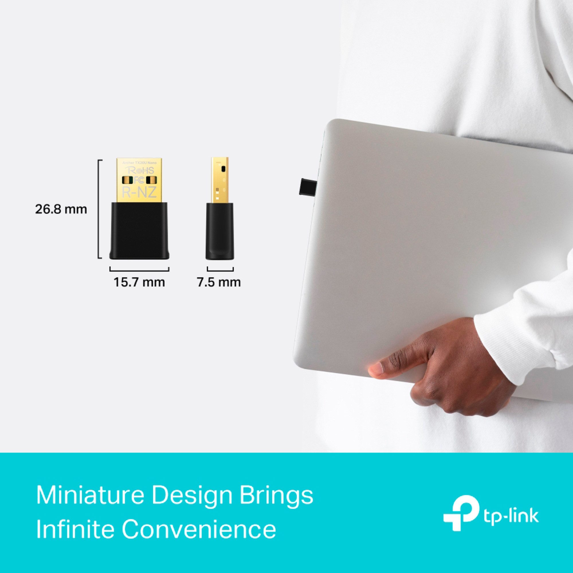 tp-link TP-Link Archer TX20U Nano, WLAN-Adapter Netzwerk-Adapter