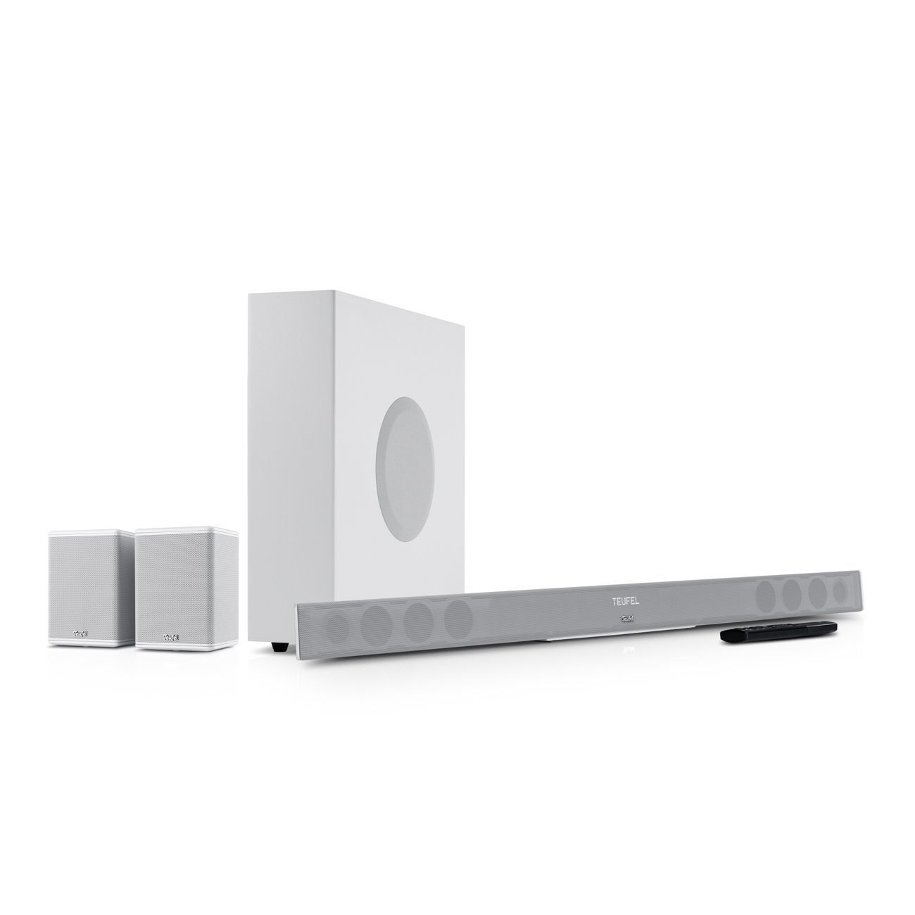 Teufel CINEBAR 11 Surround "4.1-Set" Soundbar (HDMI, Bluetooth, 65 W, Integrierter DSP) Weiß