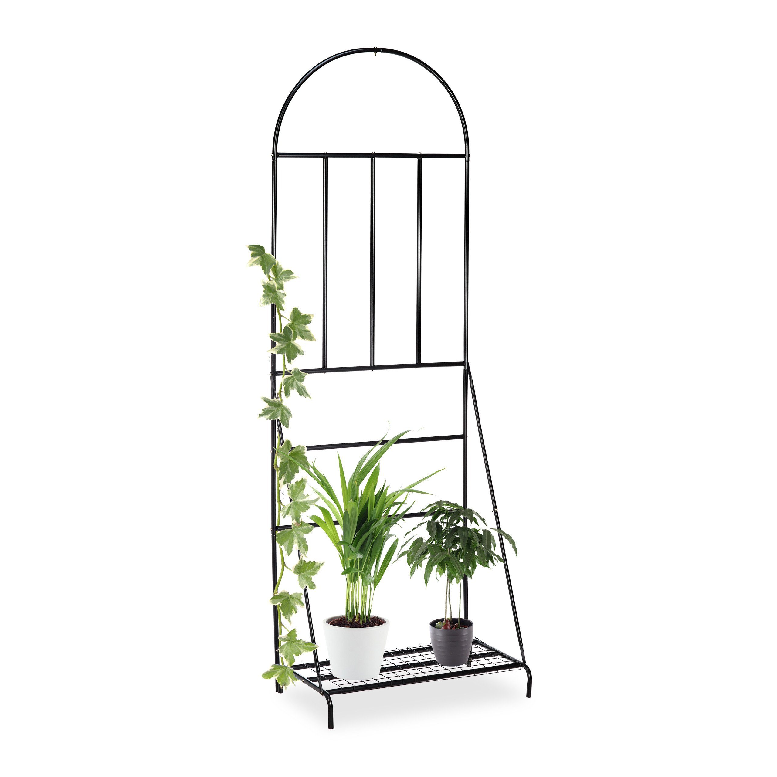 relaxdays Blumenständer Blumenregal mit Rankgitter günstig online kaufen