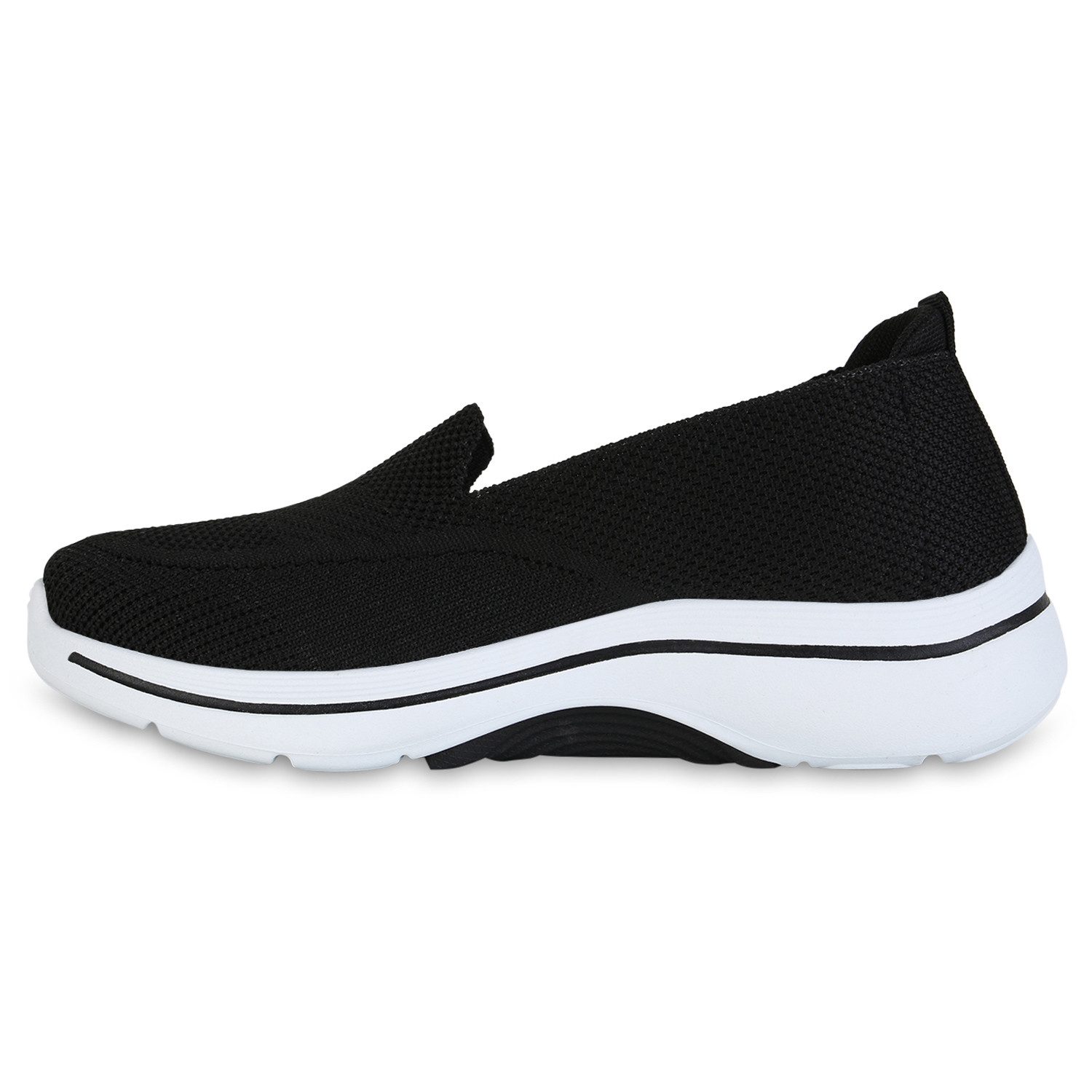 VAN HILL 841624 Laufschuh Damen Slip Ons Sportschuhe Sportliche Strick Prof günstig online kaufen